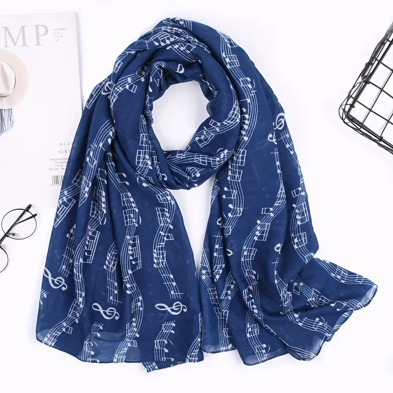 Scarf - Music Stave Print
