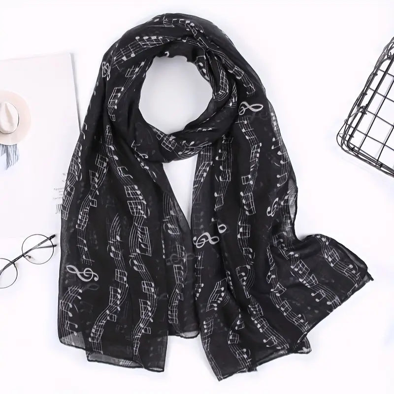 Scarf - Music Stave Print
