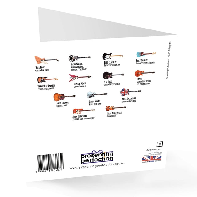 Guitars Suggestively Rude Happy Birthday Card