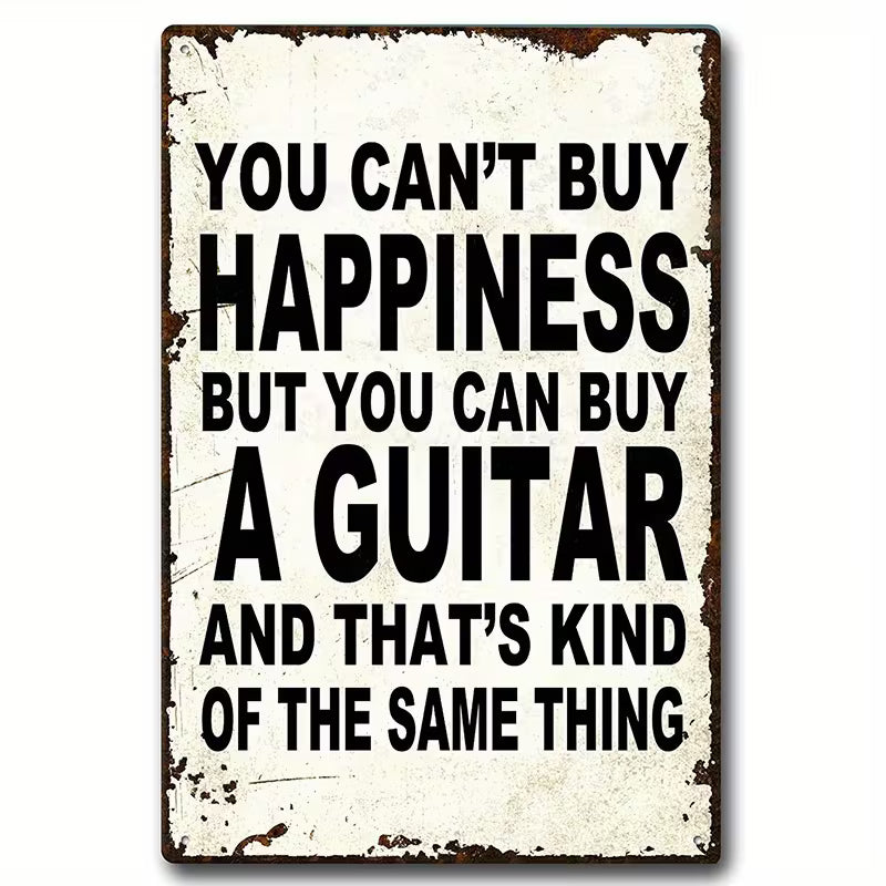 "You Can't Buy Happiness..." Guitar Wall Art