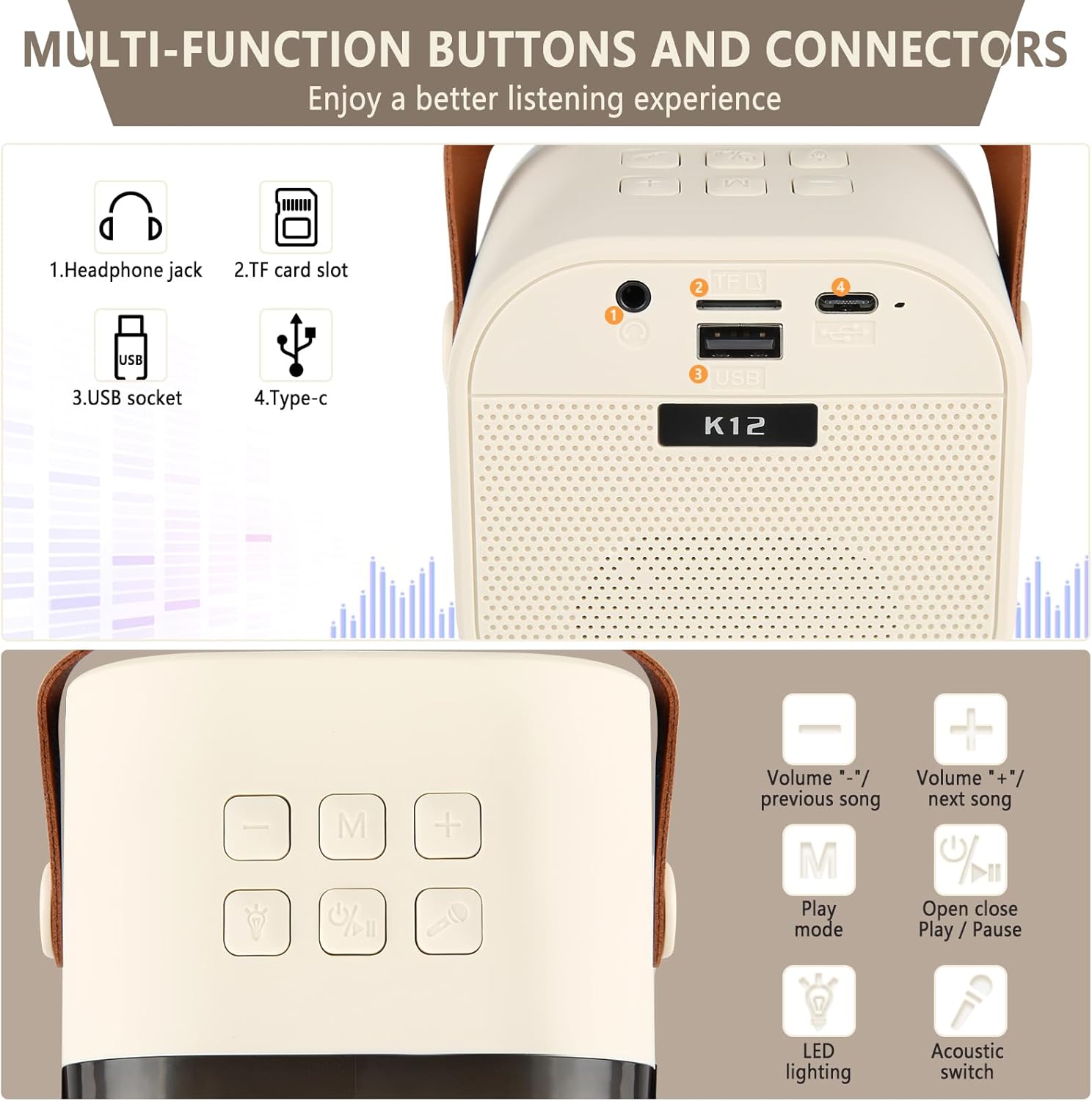 Karaoke Machine with 2 Mics
