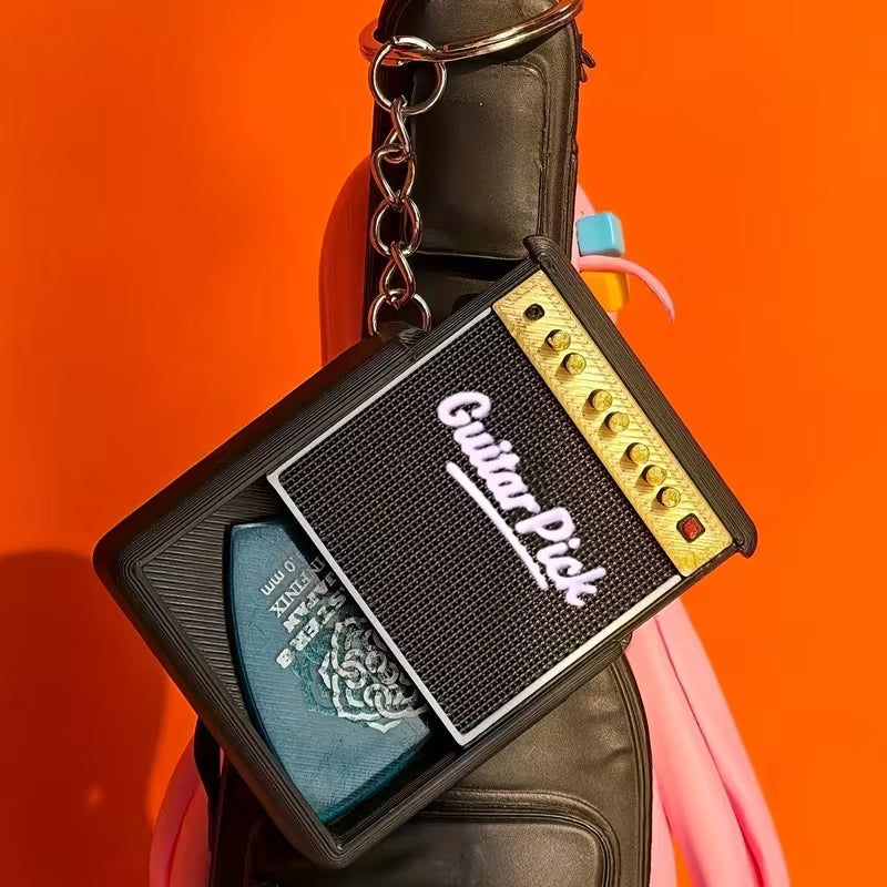 Guitar Pick Vintage Speaker Keyring