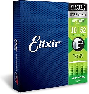 Elixir Electric Guitar Strings - Nickel Plated Steel with new Optiweb coating