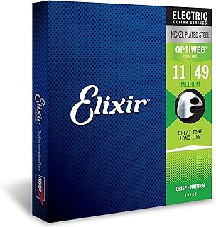 Elixir Electric Guitar Strings - Nickel Plated Steel with new Optiweb coating