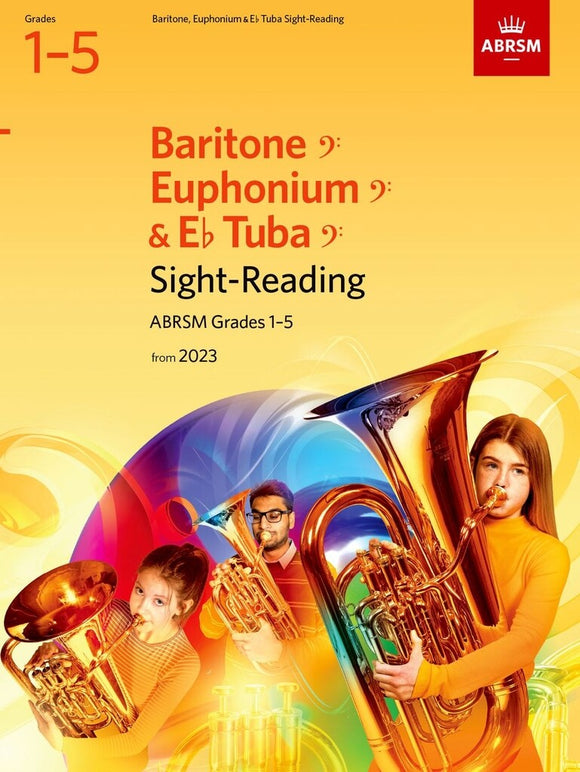 ABRSM Sight-Reading for Baritone, Euphonium & Tuba, Grades 1-5, from 2023 (Bass Clef)