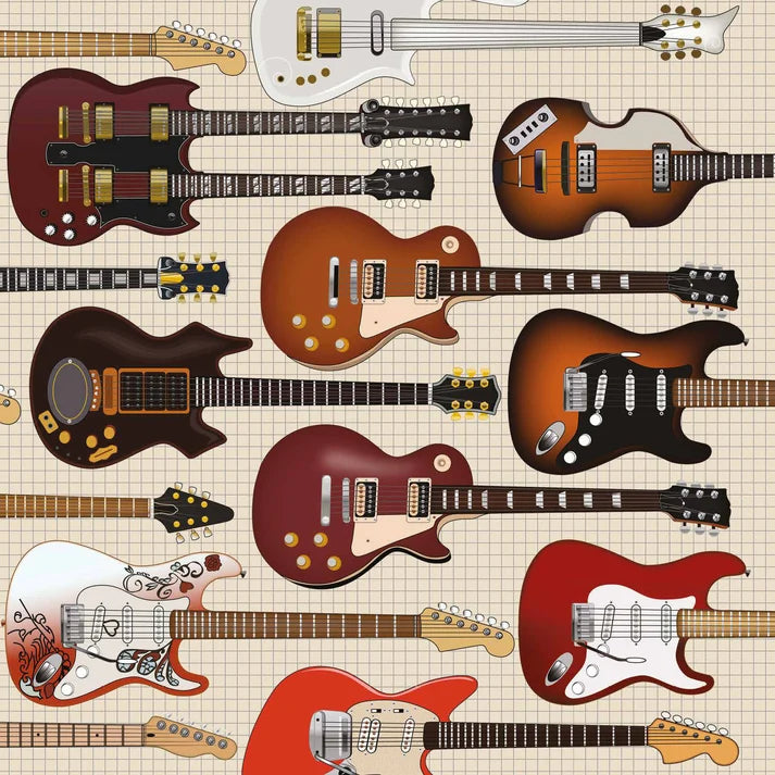 Guitars Greetings Card