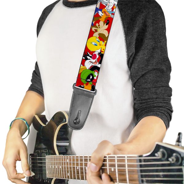 Licensed Looney Tunes Character Faces Guitar Strap