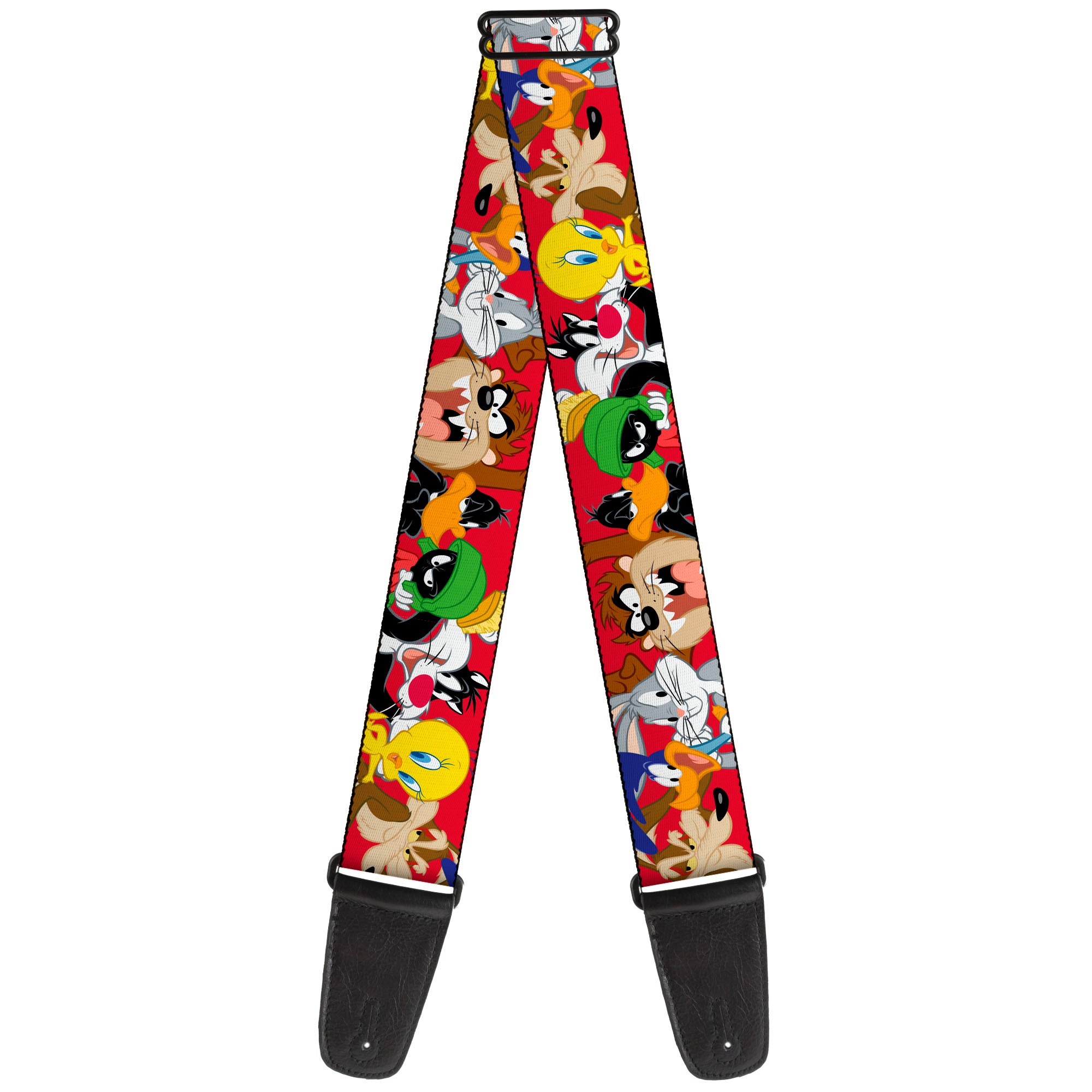 Licensed Looney Tunes Character Faces Guitar Strap
