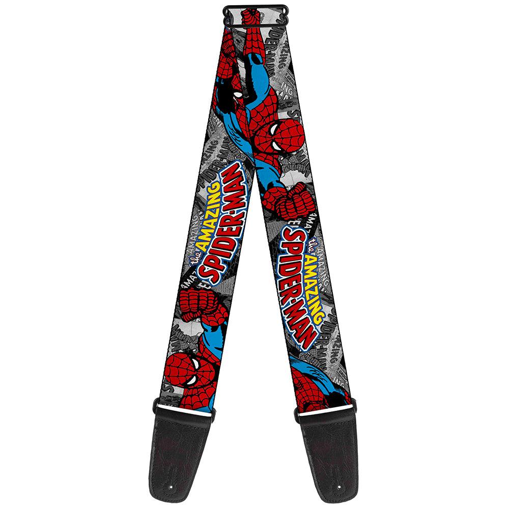Licensed The Amazing Spiderman Action Guitar Strap