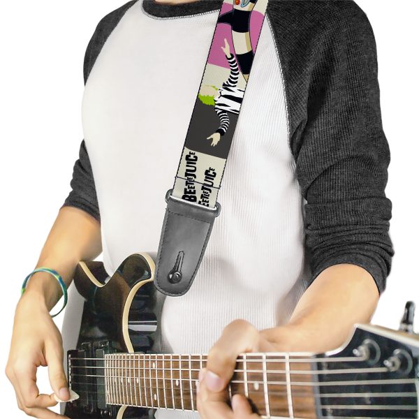 Licensed Beetlejuice and Sandworm Stripe Guitar Strap