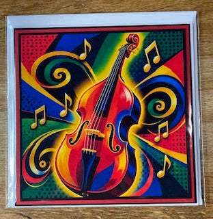 CraftyLu Swirling Instrument Greetings Card