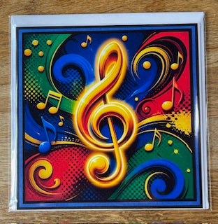 CraftyLu Swirling Instrument Greetings Card