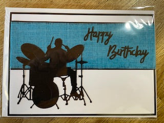 CraftyLu Handmade Greeting Card - Drummer Ribbon