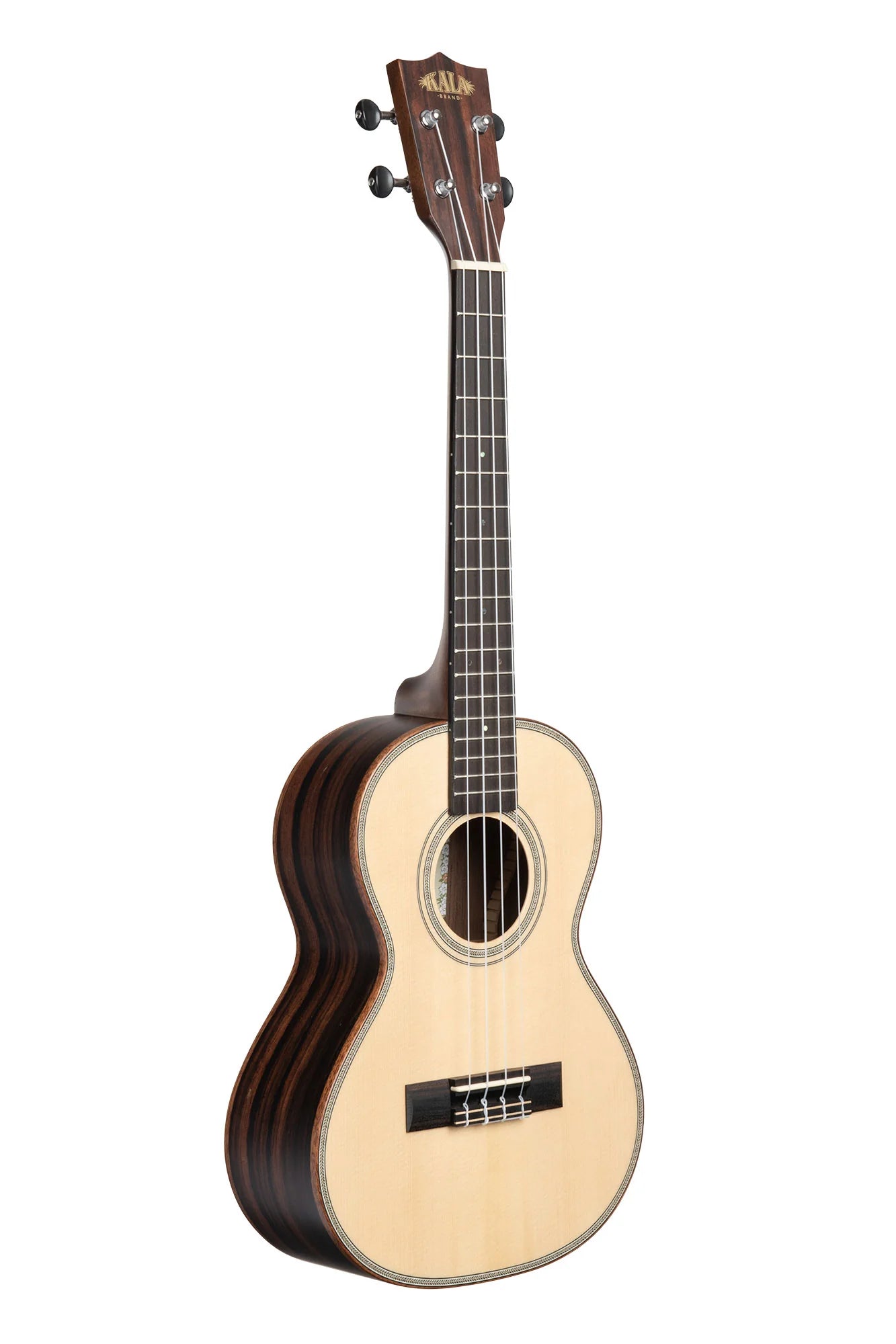 Solid Spruce Top Striped Ebony Tenor Ukulele (KA-SSEBY-T)