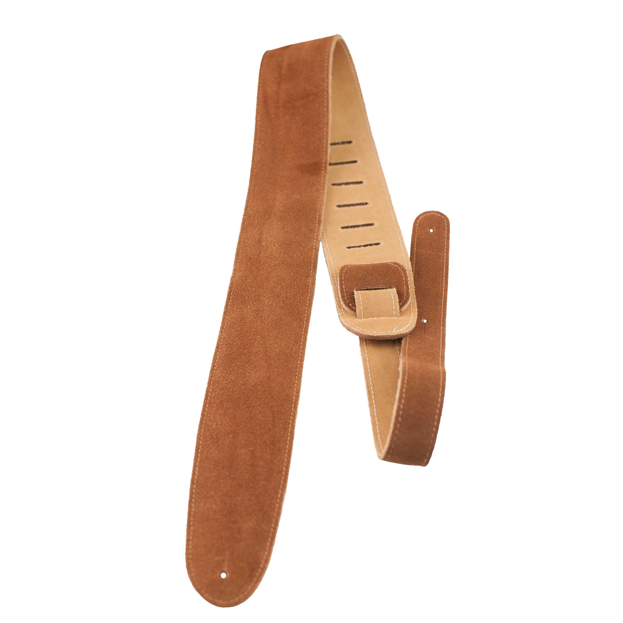 2.5″ Suede Guitar Strap – Natural Tan
