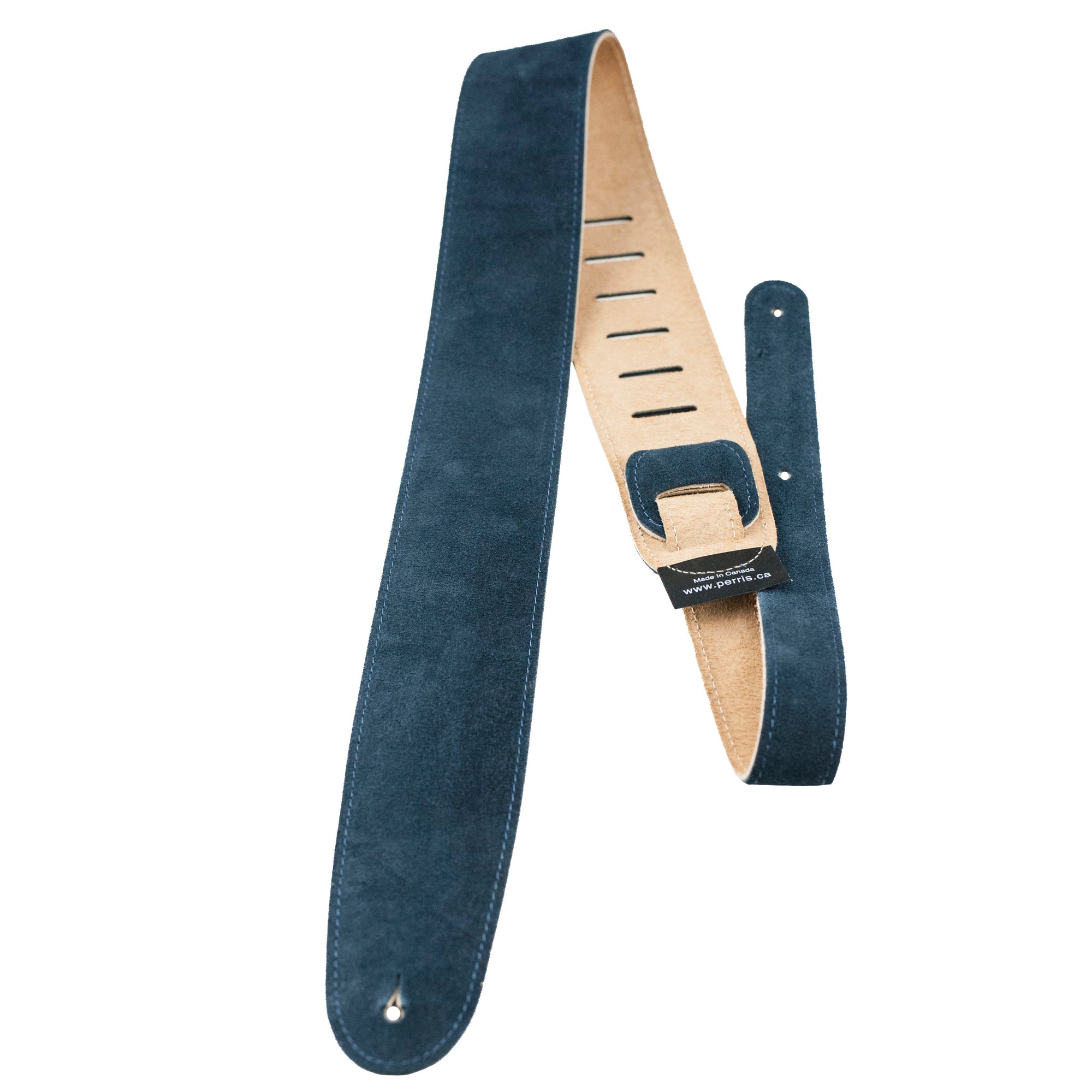 2.5″ Suede Guitar Strap – Dark Blue