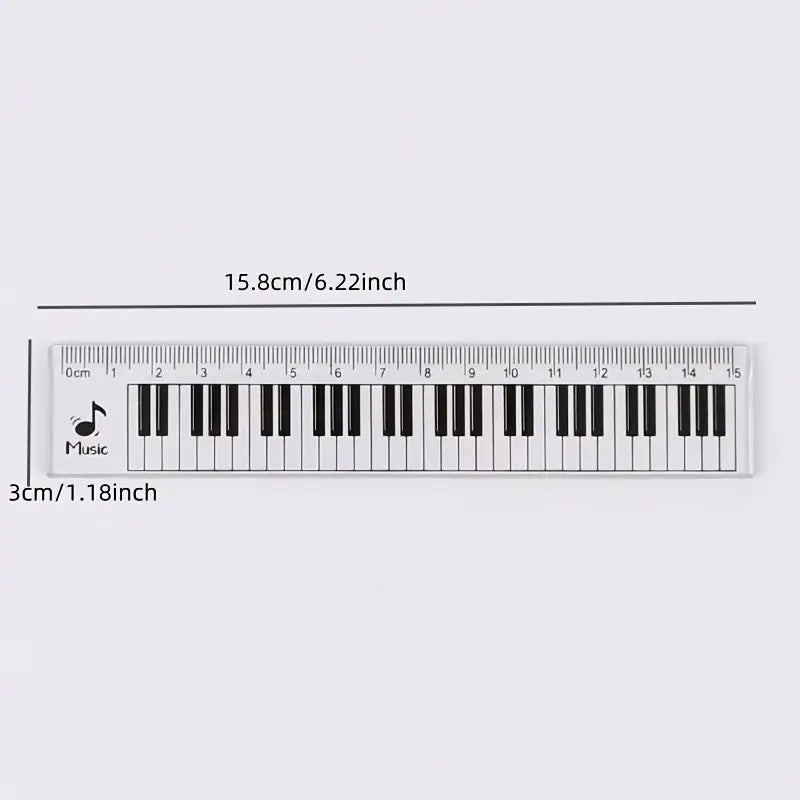 15cm Piano Keys Ruler