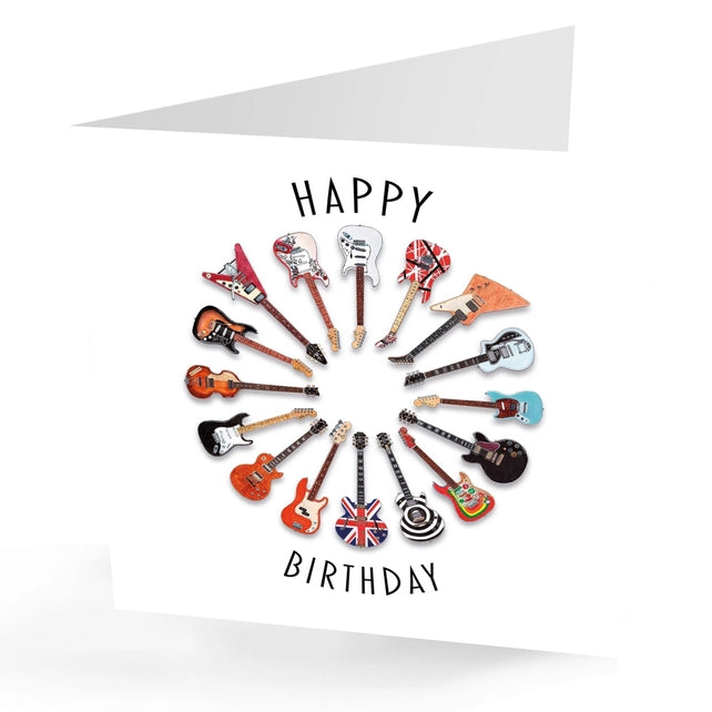 Famous Guitars Happy Birthday Card
