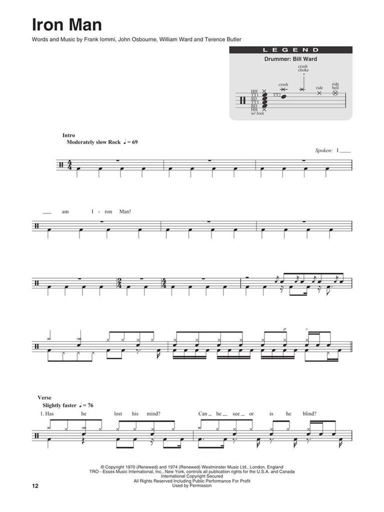 Black Sabbath Drum Play-Along