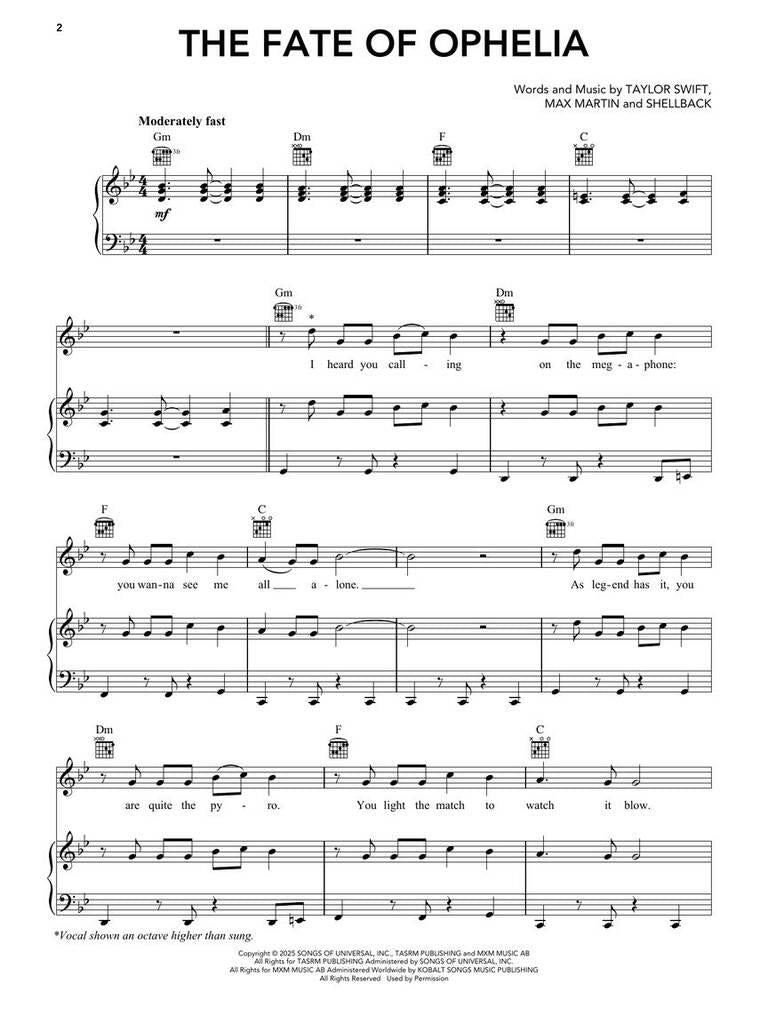 Taylor Swift - The Life of a Showgirl - PVG