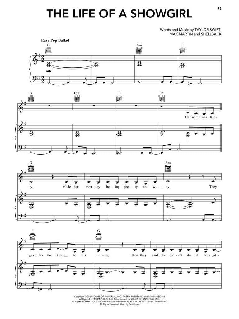 Taylor Swift - The Life of a Showgirl - PVG