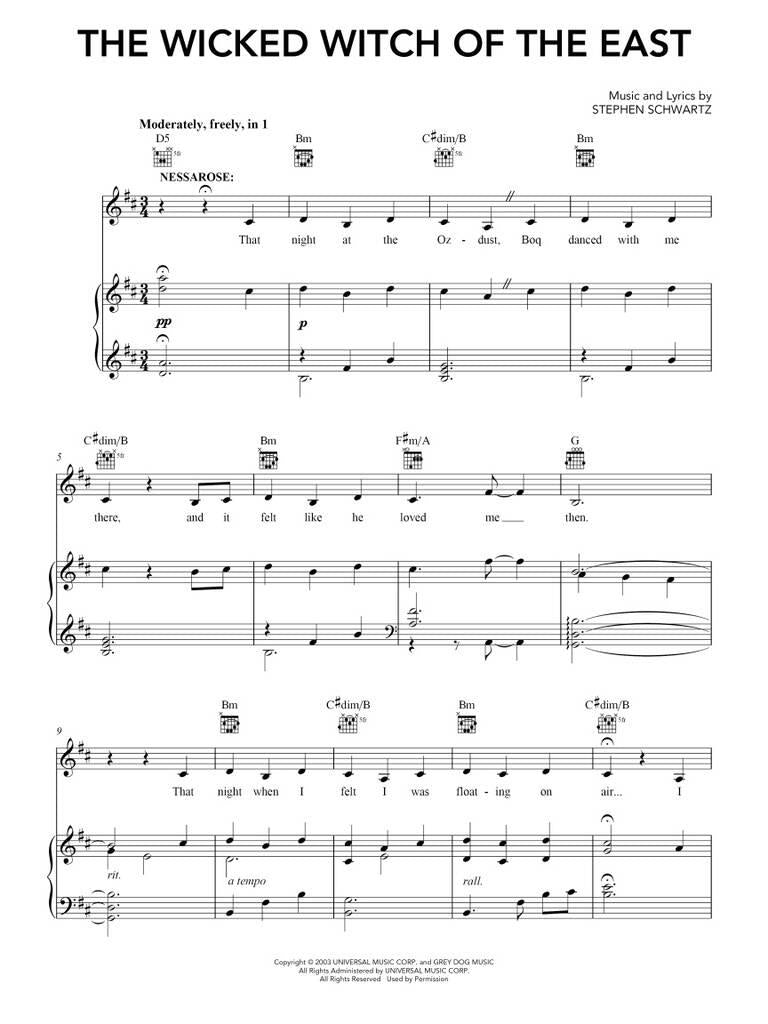 Wicked: For Good Piano/Vocal Selections