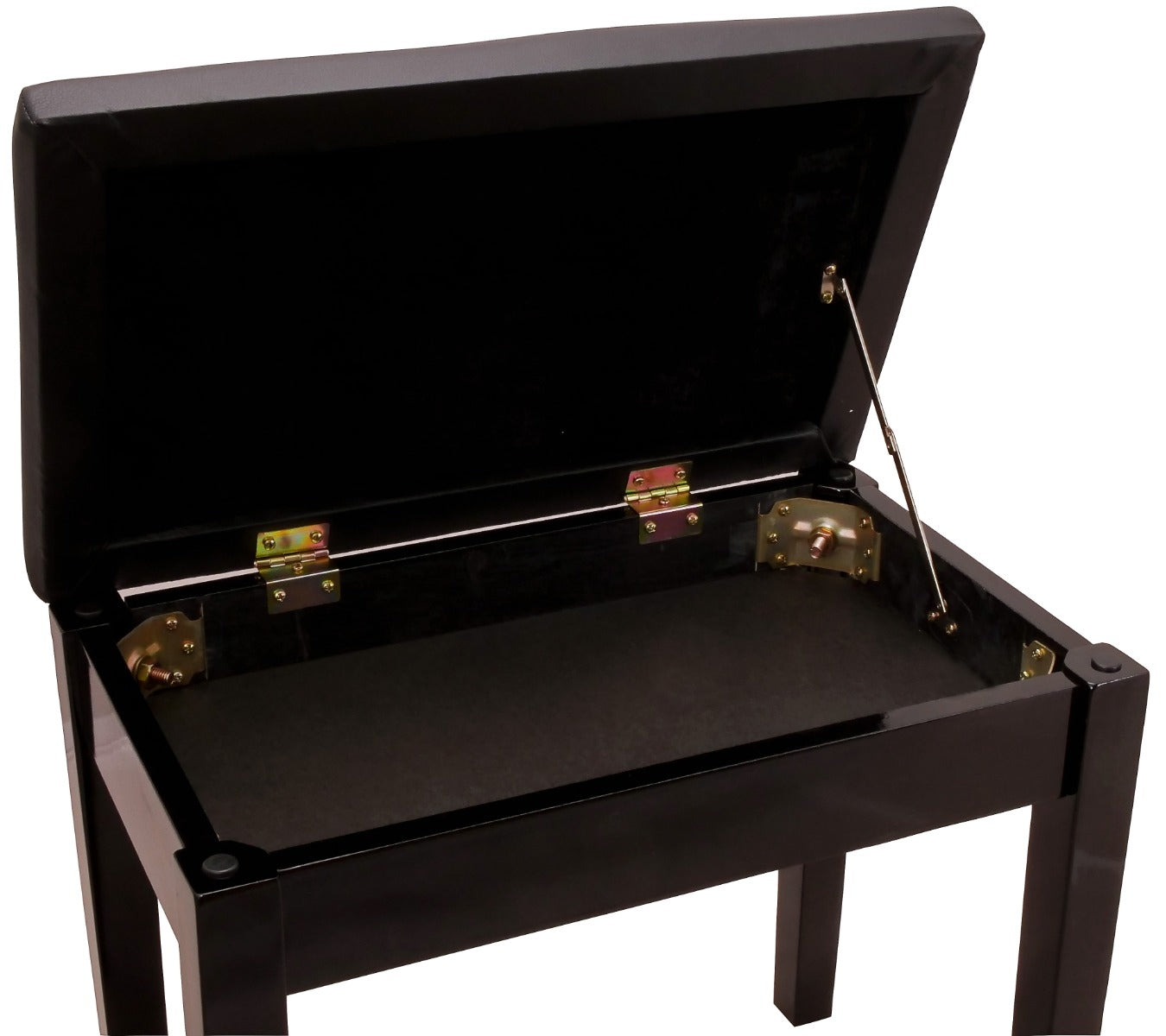 Montford Piano Bench with Storage - Black