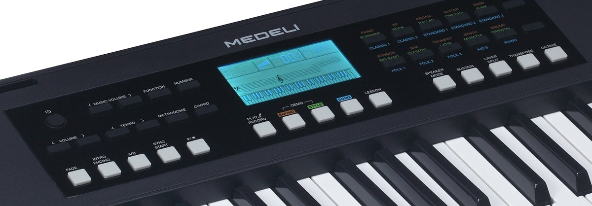 Medeli NEBULA Series Keyboard. 61 Key. Black