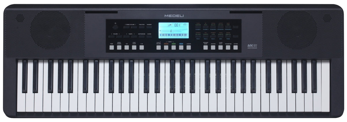 Medeli NEBULA Series Keyboard. 61 Key. Black