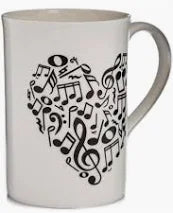 Bone China Mug - Heart of Notes