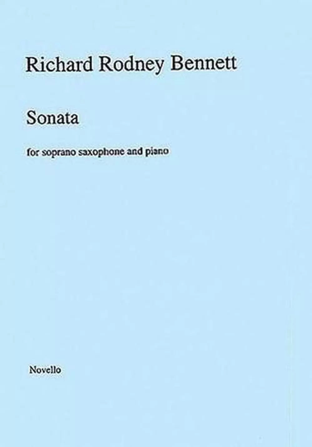 Bennett: Sonata for Soprano Saxophone and Piano