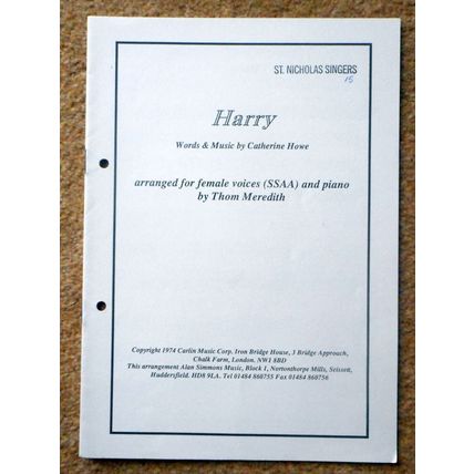 Harry - Howe - SSAA & Piano