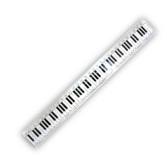 30cm Clear Ruler - Keyboard