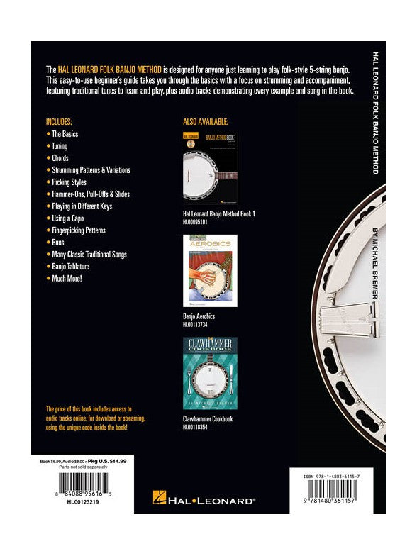 Hal Leonard Folk Banjo Method (Book/Online Audio)