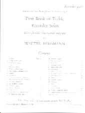 First Book of Descant Recorder Solos Part only