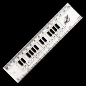 15cm Clear Keyboard Ruler