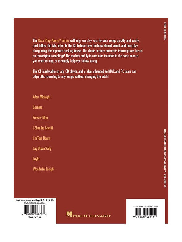 Bass Play-Along Volume 29: Eric Clapton (Book/CD)