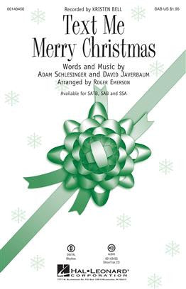 Schlesinger/Javerbaum Text Me Merry Christmas (Emerson) Sab Choral