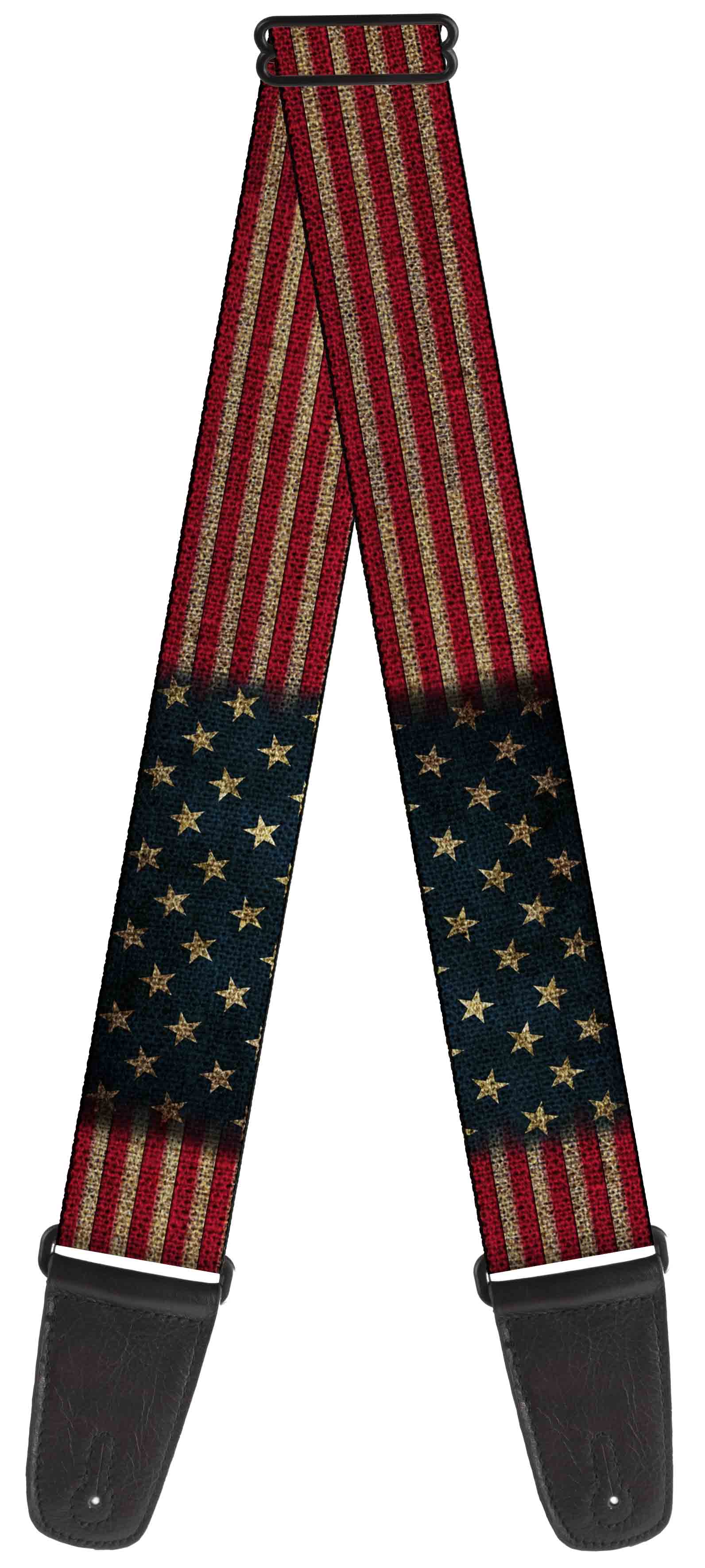 Licensed Vintage USA Flag Guitar Strap
