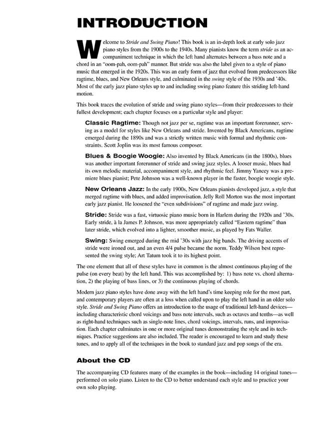 Stride And Swing Piano