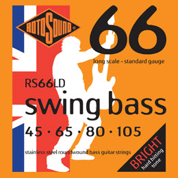 Rotosound RS66LD Swing Bass Stainless Steel Bass Guitar Strings 45-105 Long Scale