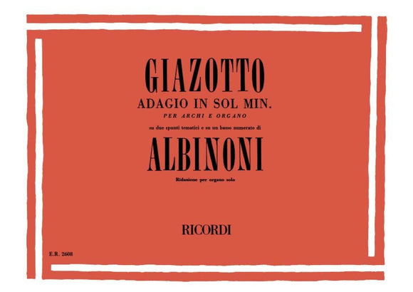 Adagio in sol minore for organ - Giazooto