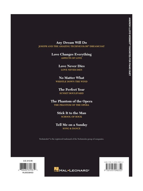 Andrew Lloyd Webber Favorites For Piano Duet