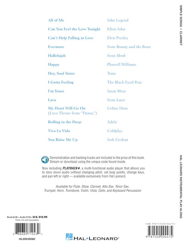 Simple Songs - Clarinet