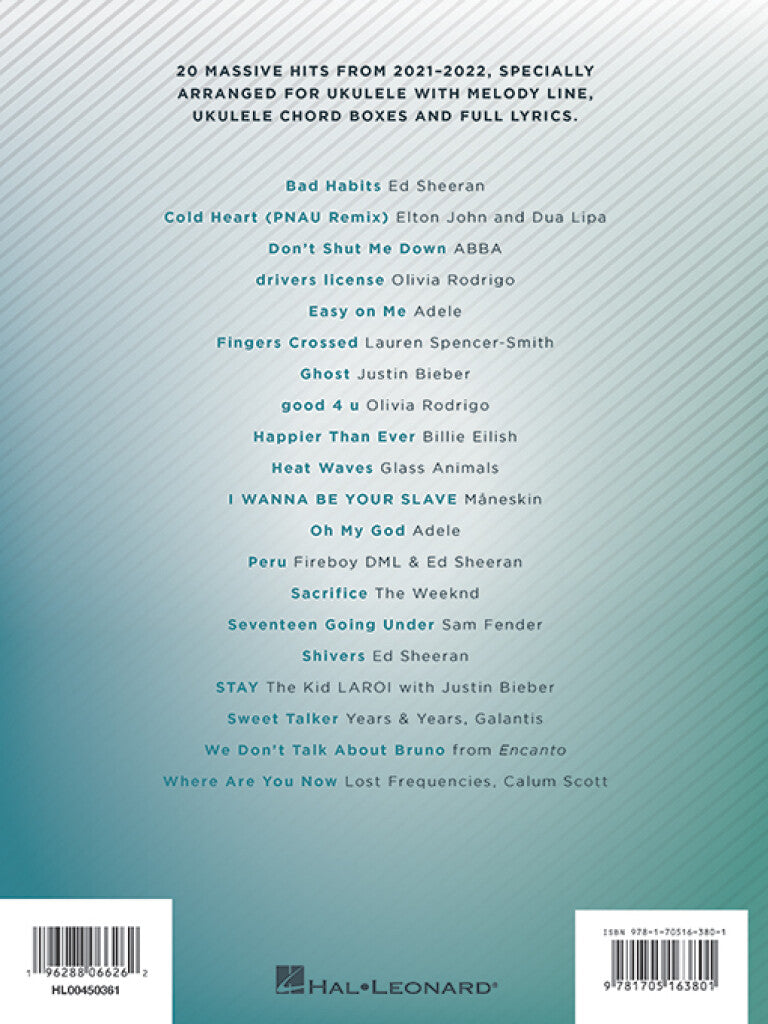 Chart Hits of 2021-2022 - Ukulele