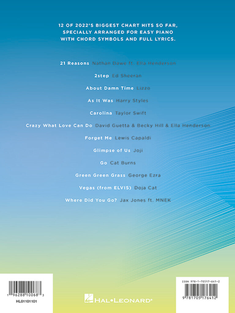 Top Hits of 2022 (Easy Piano)