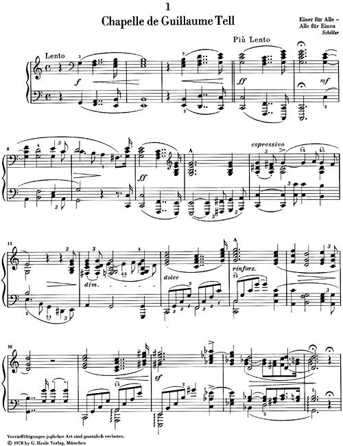 Liszt Annees de Pelerinage for Piano