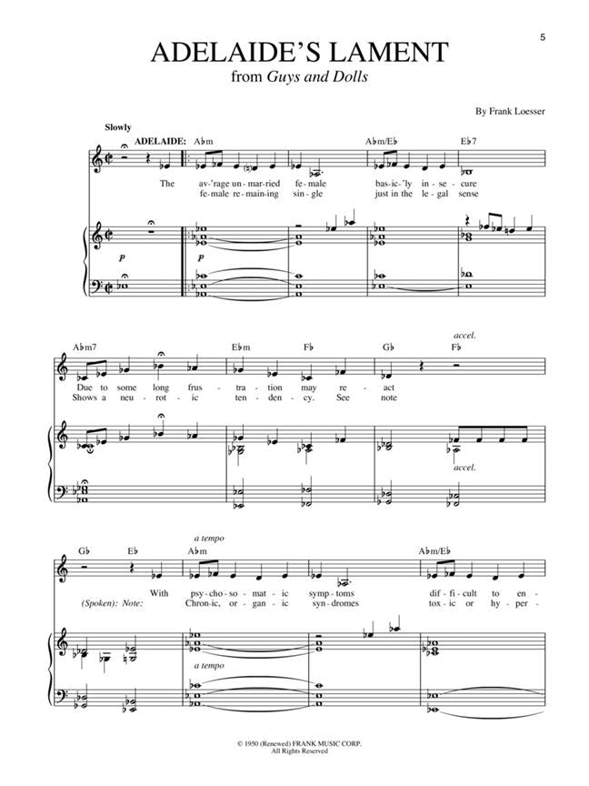 Character Songs From Musical Theatre Womens Ed