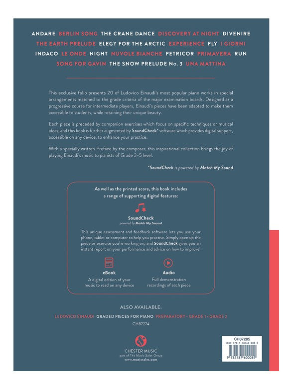 Ludovico Einaudi: Graded Pieces For Piano - Grades 3-5