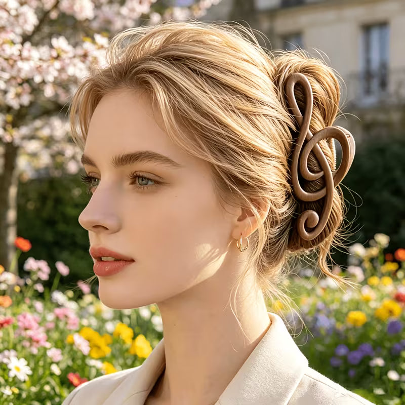 Treble Clef Hair Claw Clip
